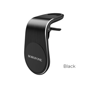 Держатель автомобильный Borofone BH10 Air outlet, магнитный, 3.5"- 6", на воздуховод Black