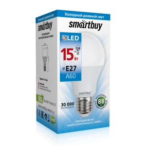 Светодиодная (LED) Лампа Smartbuy-A60-15W/6000/E27 (SBL-A60-15-60K-E27) в Ростовской области от компании Медиамир