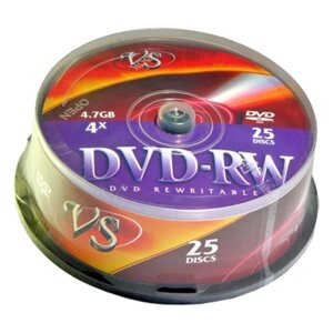 Диск VS DVD-RW 4.7 Gb (уп. 25 шт. в пл. кор.) /250/