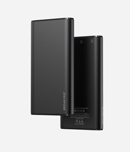 Внешний аккумулятор Breaking P203, 2USB, 10000 mAh, 2.1A, Steel (Черный) (27130)