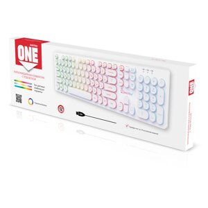 Клавиатура проводная Smartbuy с подсветкой 329 ONE USB белая (SBK-329U-W)/20