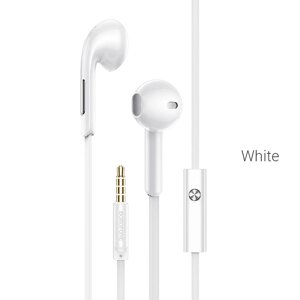 Гарнитура внутриканальная Borofone BM55 Sonido universal earphones with microphone, white