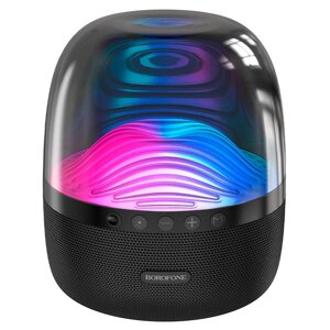 Колонка портативная Borofone BP8 Glazed 5W*2 2000mAh Bluetooth, Подсветка, FM, TF, USB, AUX Black