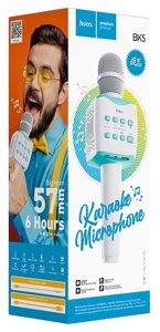 Микрофон-колонка караоке Hoco BK5 5W Bluetooth 1200mAh TF/USB Blue