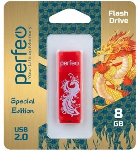 Perfeo USB 8GB C04 Red Phoenix в Ростовской области от компании Медиамир