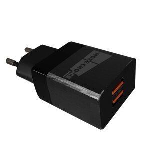 ЗУ сетевое More Choice NC24 2USB 2.1A +держатель (Black)