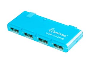 Хаб USB 2.0 Smartbuy 6110, 4 порта, голубой (SBHA-6110-B) в Ростовской области от компании Медиамир