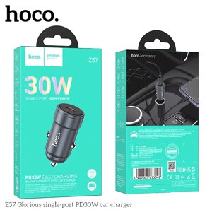 ЗУ Автомобильное HOCO Z57 1TypeC  PD30W +QC  Metal grey д в Ростовской области от компании Медиамир