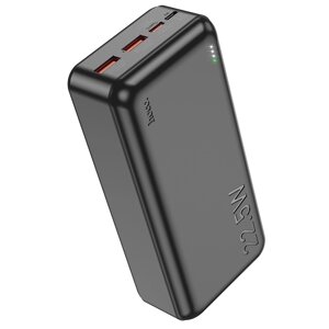 Внешний аккумулятор 30000mAh Hoco J101B Astute 2*USB+Type-C 3.0A PD22.5W+QC3.0 Black мс*