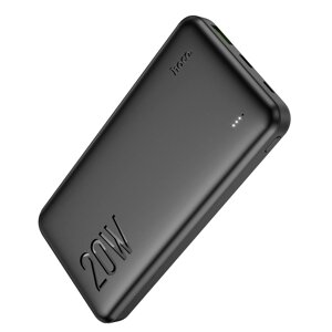 Внешний аккумулятор 10000mAh Hoco J87 2USB PD 20W+QC3.0 быстрая зарядка с LED-индик-р Black мс