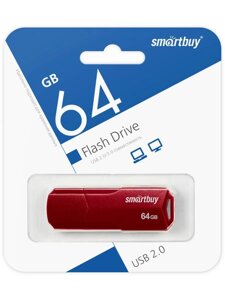Smart Buy USB 64GB CLUE Burgundy в Ростовской области от компании Медиамир