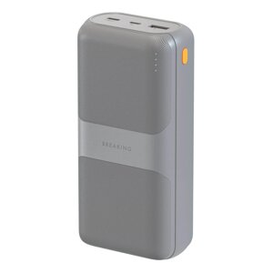 Внешний аккумулятор Breaking P206, 1USB+1TypeC, 30000 mAh, 3.0A, 20W, PD, QC3.0 (Графит)   (27243) РА в Ростовской области от компании Медиамир