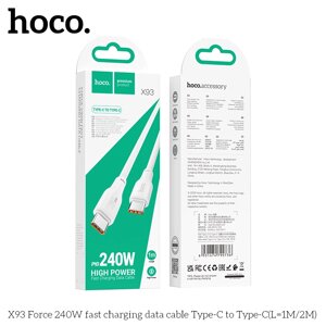 Кабель TypeC - TypeC Hoco X93aa Force 5.0A PD 240W TPE 1.0м White в Ростовской области от компании Медиамир