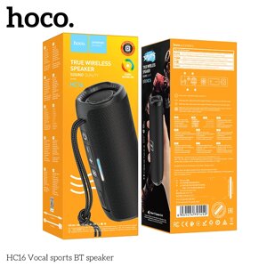 Колонка портативная HOCO HC16 10W 1200mAh LED, MP3, MicroUSB, USB, AUX, Black п