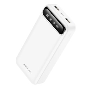 Внешний аккумулятор Borofone BJ14A Freeway 20000mAh 2USB 2.0A Li-pol батарея LED (White)
