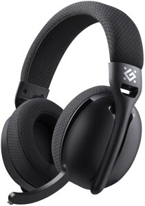 Гарнитура полноразмерная беспров Defender игровая Triple BT/2.4G, звук7.1, черный (64685)