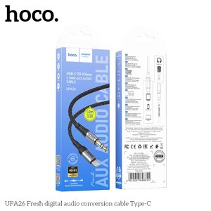 Кабель AUX HOCO UPA26a 3.5mm - TypeC нейлон 1.0м Black в Ростовской области от компании Медиамир