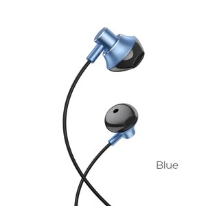 Гарнитура внутриканальная HOCO M75 Belle 1.2м  вкладыши Blue в Ростовской области от компании Медиамир
