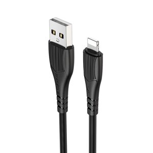 Кабель USB-Lightning Borofon BX37 2.4А, TPE 1м, коробка  Black в Ростовской области от компании Медиамир