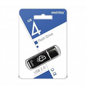 Smart Buy USB 4GB Glossy series Black в Ростовской области от компании Медиамир