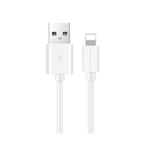 Кабель More choice USB - Lightning K13i 2.1A TPE 1м + держатель для кабеля (White)