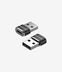 Адаптер Breaking Type-C in - USB-A out (Черный) коробка (24500)