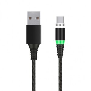 Кабель Smartbuy USB 2.0 - USB TYPE C, с магнит. отсоед-ым наконеч, длина 1.0 м, 2А, черн.(iK-3110mt-2