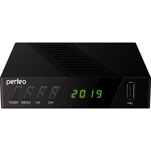 ТВ-приставка Perfeo DVB-T2/C "STREAM-2" для цифр. TV, Wi-Fi, IPTV, HDMI, 2 USB, DolbyDigita, пульт ДУ