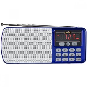 Радиоприемник Perfeo ЕГЕРЬ FM+70-108МГц/ MP3/питание USB или BL5C/ синий (i120-BL)