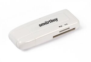 Картридер Smartbuy 705, USB 3.0 - SD/MicroSD, белый (SBR-705-W)
