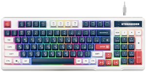 Клавиатура Defender игровая Stormrider GK-425 RU, бел/син,94кн+FN, радуж,1.75м (45425) в Ростовской области от компании Медиамир