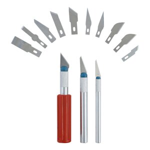 Строительный нож Smartbuy Tools Набор ножей для резьбы, 13 лезвий,3 ручки, кейс SBT-KNH-13P1