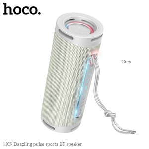 Колонка портативная HOCO HC9 2*5W 1800mAh Bluetooth5,1, FM, TF-карта, USB, AUX, TWS Grey д