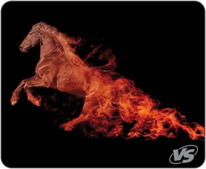Коврик VS для компьютерной мыши "Flames", Лошадь (240*320*3мм), ткань+резин. основан VS_A4802