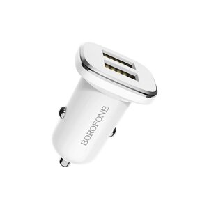 ЗУ Автомобильное Borofone BZ12 2USB 2.4A (White)