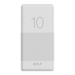 Внешний аккумулятор GOLF G80/10000 mah + Кабель Micro usb /In Micro usb /Out USB 1 А, 2.1A/ White