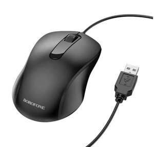 Мышь проводная Borofone BG4 Business 3 кнопки 1000Dpi коробка Black сд в Ростовской области от компании Медиамир
