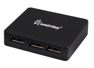 Хаб USB 3.0 Smartbuy 6000, 4 порта, черный (SBHА-6000-K)