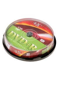 Диск VS DVD+R 4.7 Gb 16х (уп. 10 шт. в пл. кор.) Print /200/