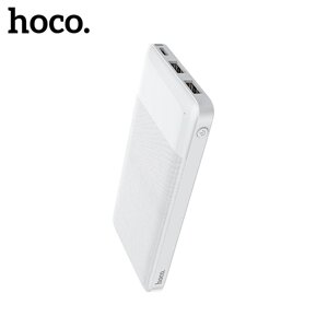 Внешний аккумулятор 10000mAh Hoco J72 Easy travel 2USB 2.0A Li-pol батарея White мс
