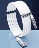 Кабель Smartbuy USB - 8-pin для Apple, самосворач. магн, отсоед. након., 1м, до 3А, (Ik-512mag-s)