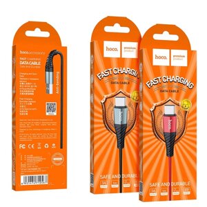 Кабель USB-TypeC Hoco X38 3.0A нейлон 1 м, Black