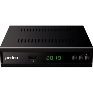 ТВ-приставка Perfeo DVB-T2/C "MEDIUM" для цифр. TV, Wi-Fi, IPTV, HDMI, 2 USB, DolbyDigital, обуч. пульт
