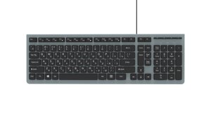 Клавиатура RITMIX RKB-400 Grey , Slim, черные кн./серый корпус
