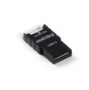 Картридер микро Smartbuy, USB 2.0 - MicroSD, 707 черный (SBR-707-K)