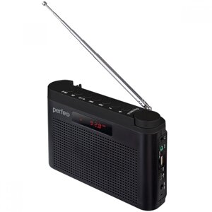 Радиоприемник Perfeo ТАЙГА FM+ 66-108МГц/MP3/аккум-р, цифр., USB, AUX in, черный (I70BK) (PF_C4939)