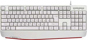 Клавиатура Defender Atom HB-546 RU, белый ,104+FN,1.8м, подставка (45547)