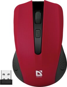 Мышь беспроводная Defender Accura MM-935 красный ,4 кнопки,800-1600 dpi , блистер (52937)