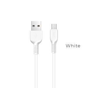 Кабель HOCO MicroUSB X13 Easy TPE 2.4А, 1 м, белый