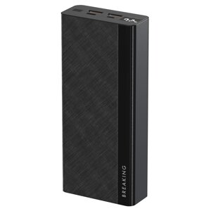 Внешний аккумулятор Breaking P212, 2USB+,1TypeC,20000 mAh,5.0A,22,5W, PD, QC 3.0, LED (Черн) (27221) !